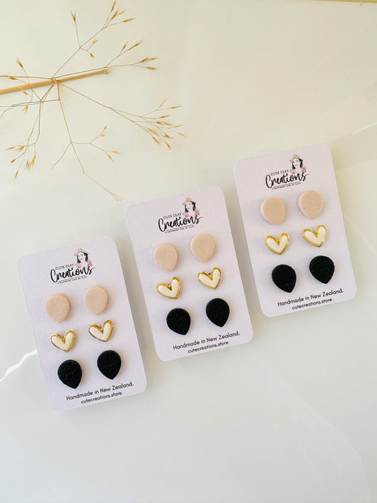 cute stud pack with three sets of studs