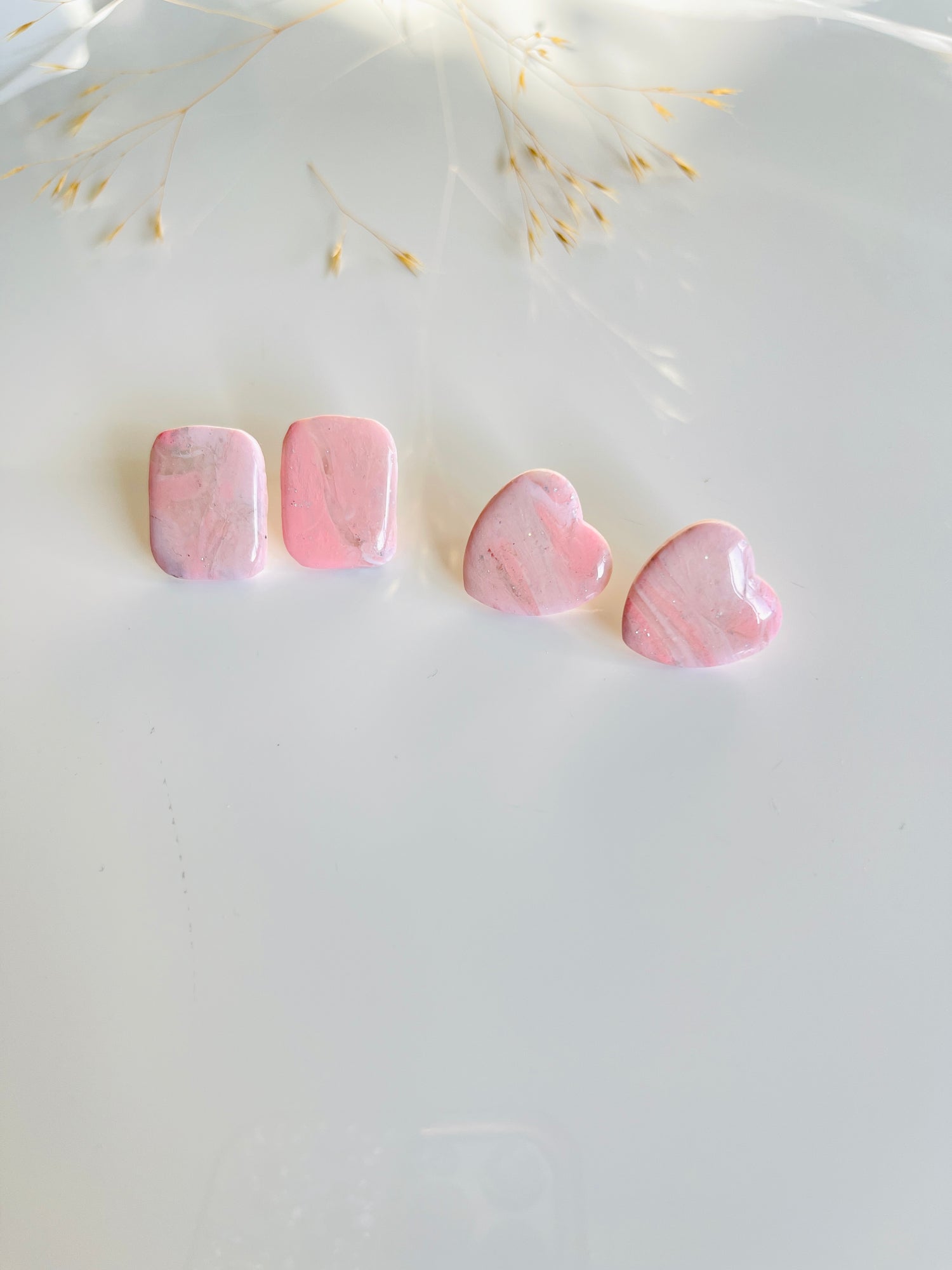 pink valentine earrings
